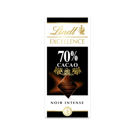 Tablette de chocolat noir 70% cacao